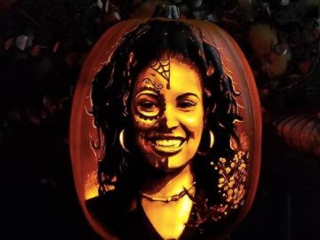 Day of the Dead Selena pumpkin