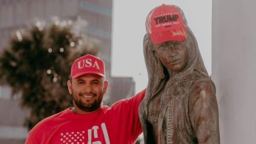 latino trump supporter selena statue