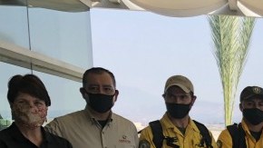 Firefighters from Mexico arriving in California