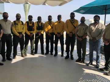 Firefighters from Mexico arriving in California