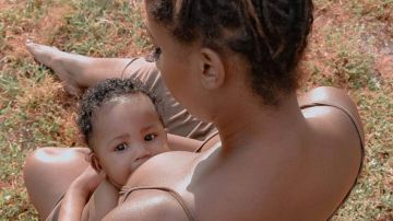 black breastfeeding