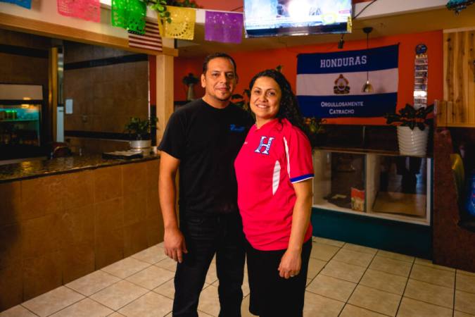 Founders of Antojitos El Catracho